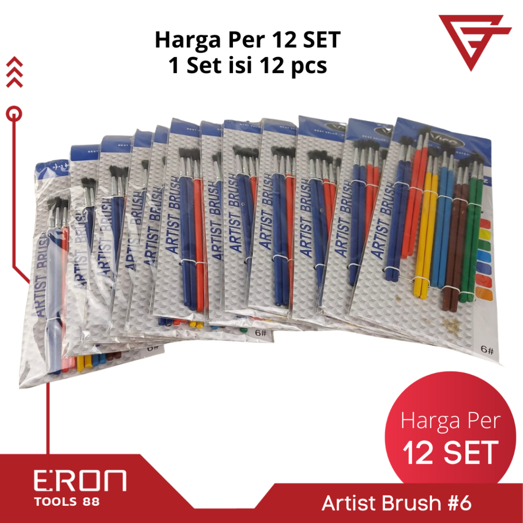 

KUAS LUKIS VICO NO 6 PER 1 KOTAK ISI 144 PCS / ARTIST BRUSH