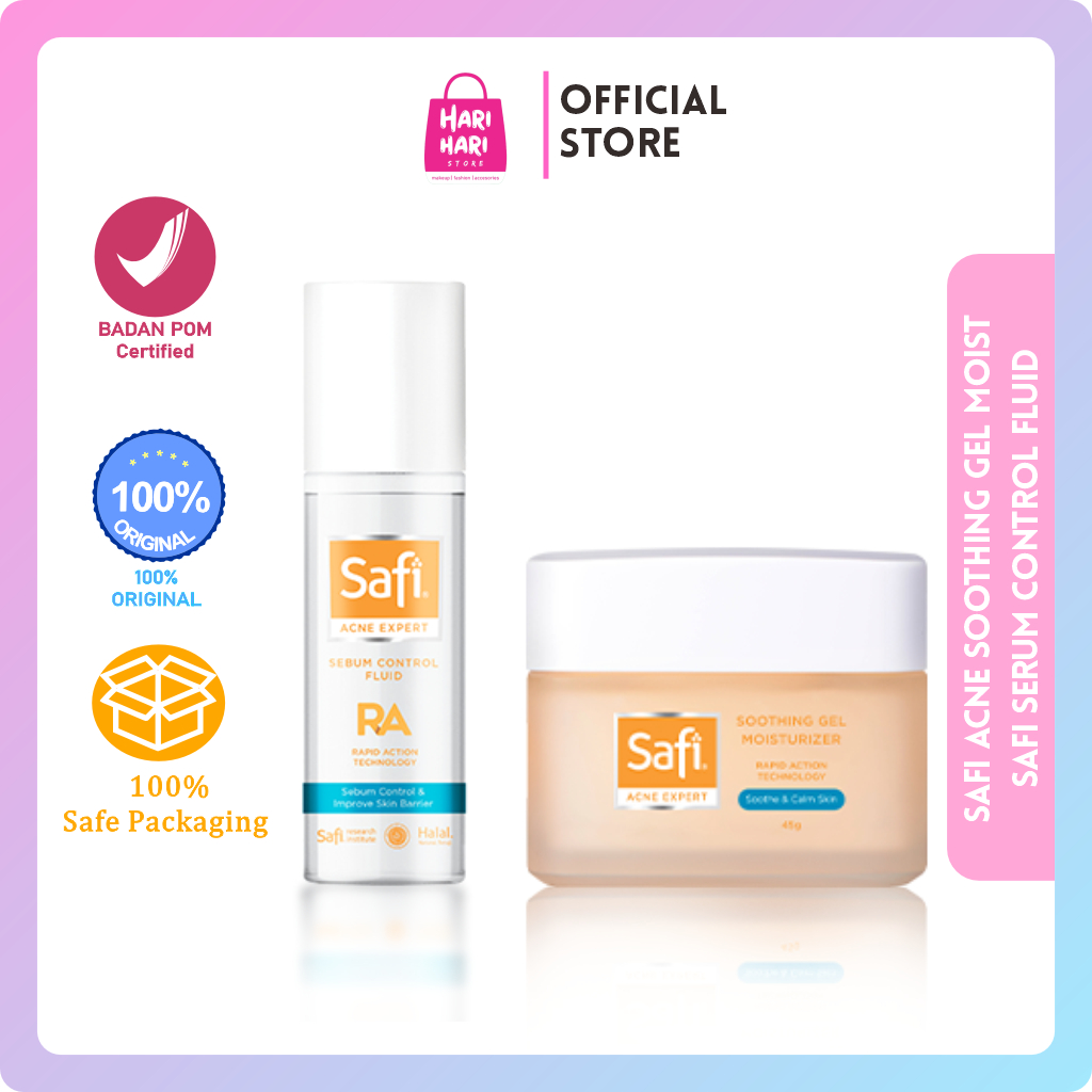 SAFI ACNE SERUM CONTROL FLUID & ACNE SOOTHING GEL MOIST