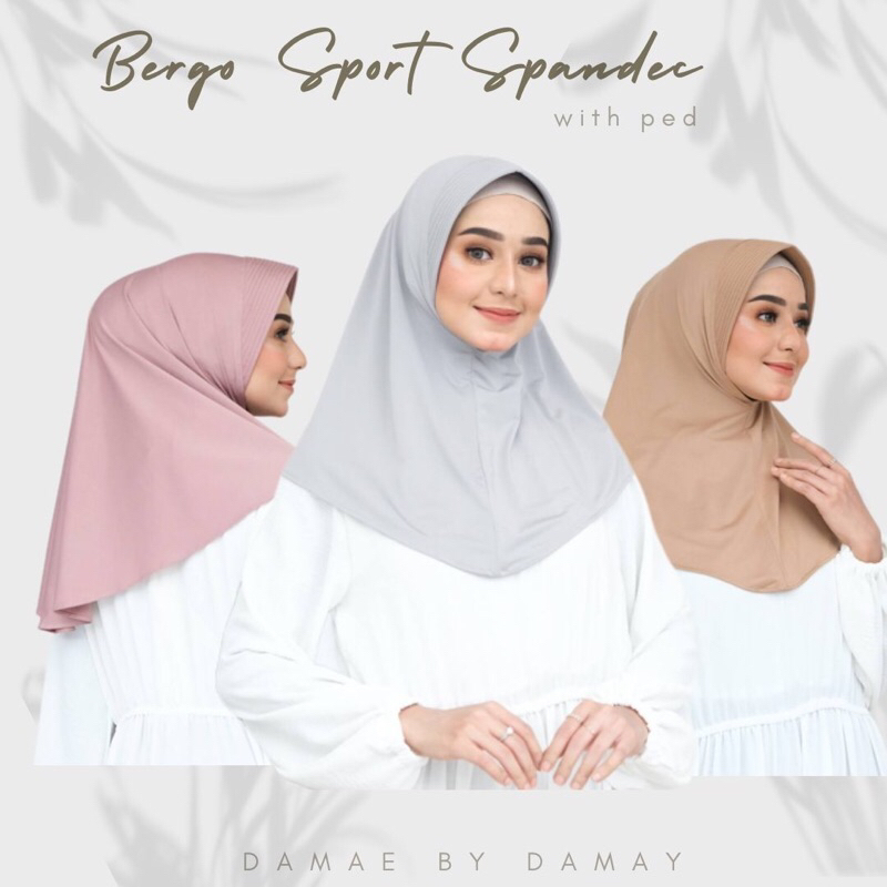 bergo sport bergo hamidah/hayya bergo/dasha bergo/bergo pendek/bergo sport/bergo olahraga/bergo dail