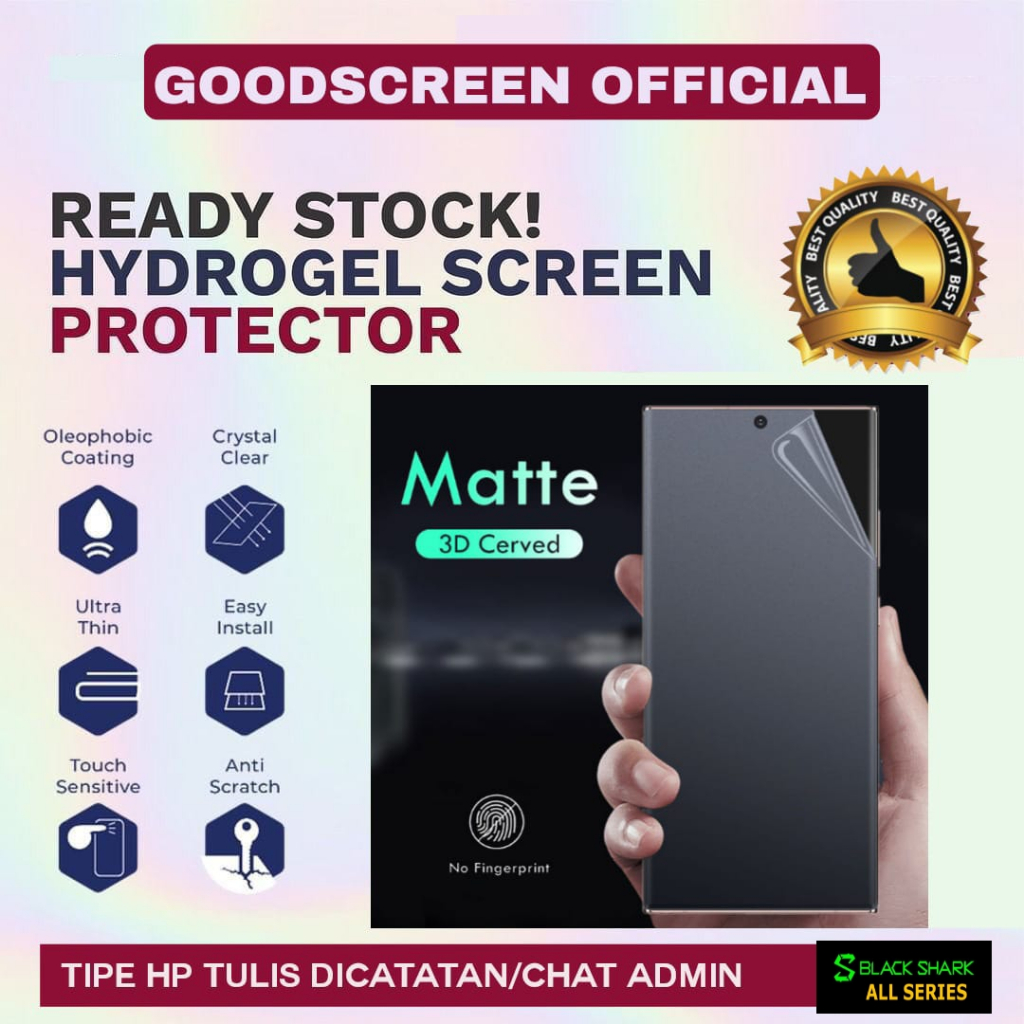 Anti Gores Hydrogel MATTE XIAOMI BLACK SHARK SERIES Xiaomi Black Shark |Black shark Helo|Black Shark