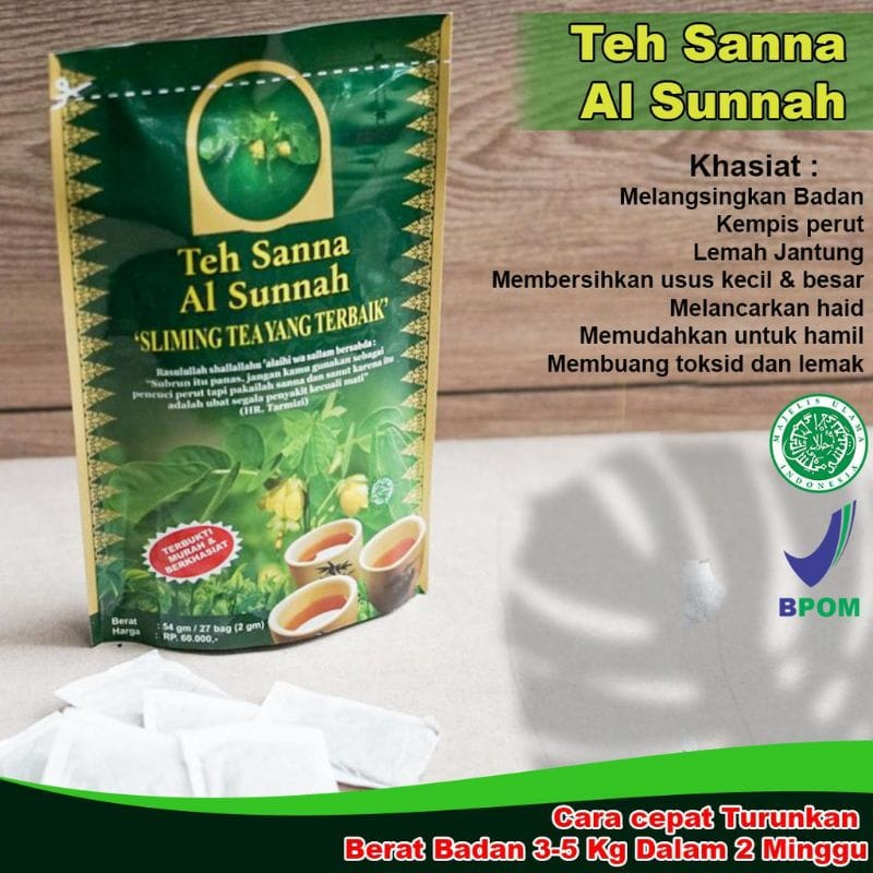 

Pelangsing Laris Teh Sanna Al Sunnah pelangsing Turun 5 kg dalam 2 minggu