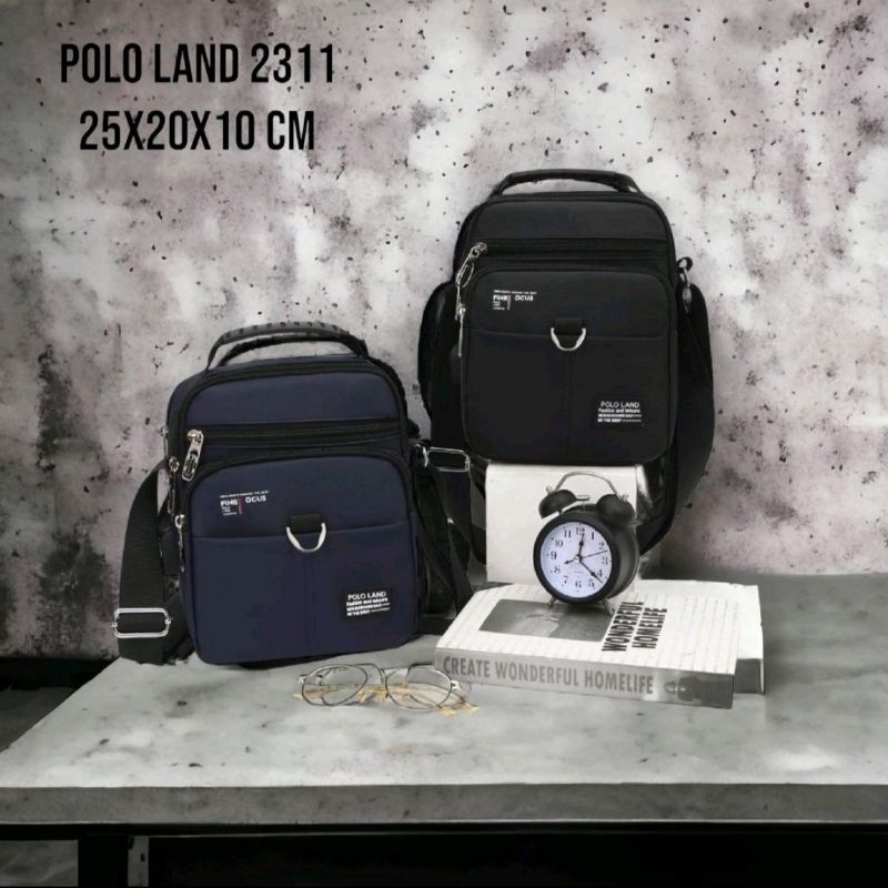 Polo Land Tas Selempang Pria Wanita Bahan Anti Air USB