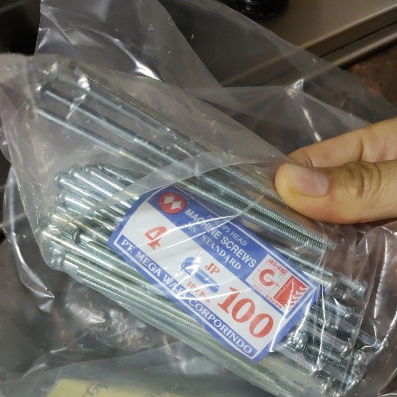 baut jp m4x100 / baut sekrup jp m4x100 + / baut jp m4 x 100 mm / baut jp m4 x 10cm / baut jp m4x10cm