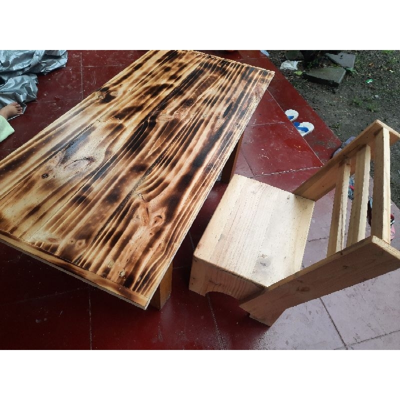 meja lipat jati belanda / meja laptop kayu / meja lesehan / meja belajar / meja santai /meja anak