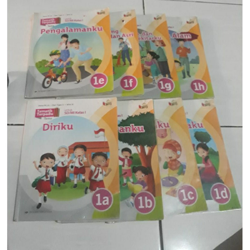 Tematik 1a-1h kelas 1SD Erlangga, bekas