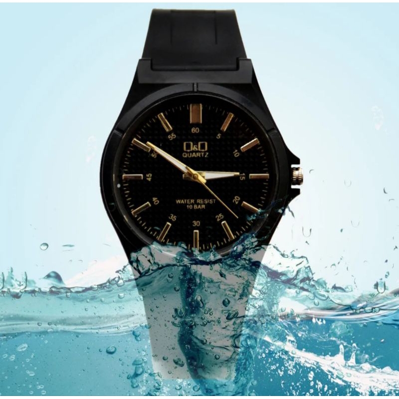 JAM TANGAN - QQ- JAM TANGAN WANITA KASUAL - STRAP RUBBER - WATER RESIST / ANTI AIR - EMPAT WARNA PIL