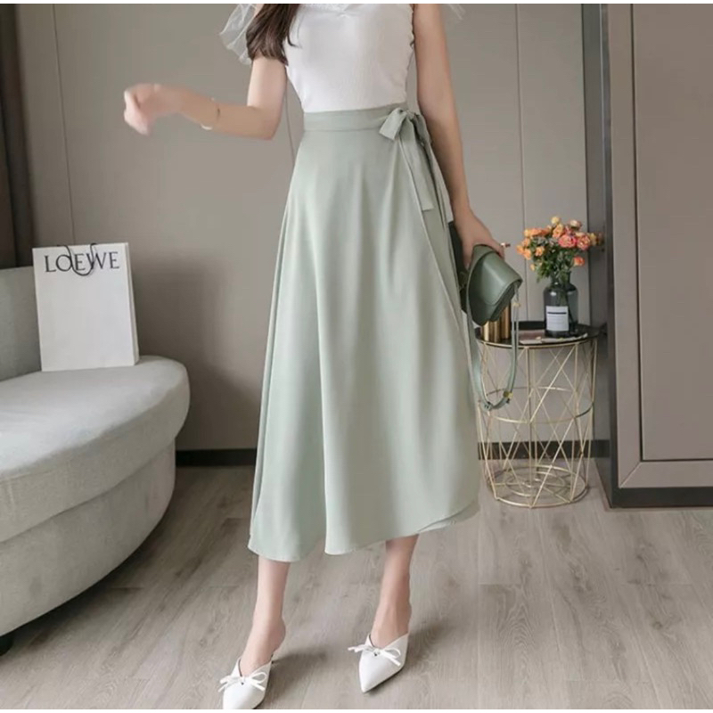 [PRELOVED] ROK LILIT WARNA MINT HIJAU