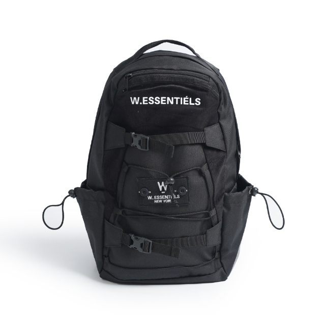 W.Essentiels Alsace BackPack W/ Corduroy Detail Black 100% ORIGINAL RESMI