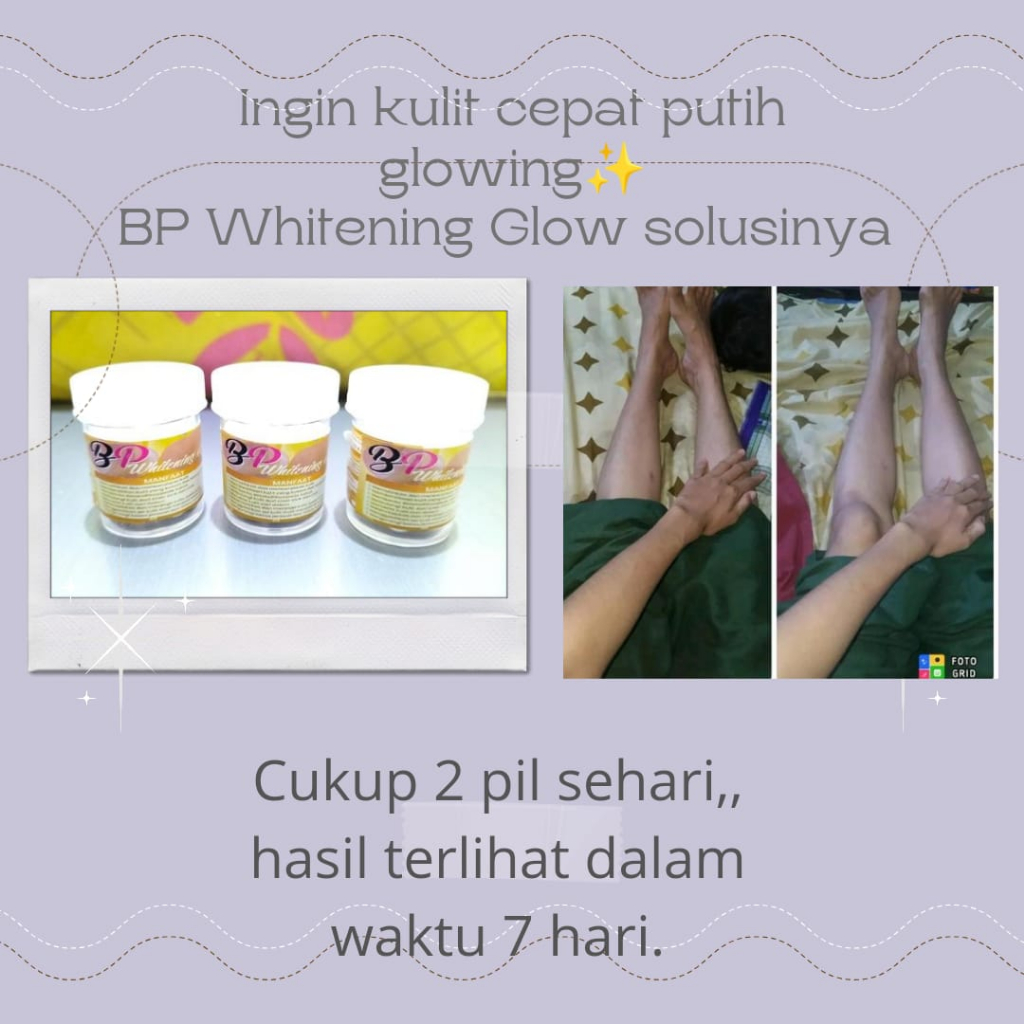 Kapsul Cepat Putih Glowing..! BP WHITENING GLOW, herbal aman !!!