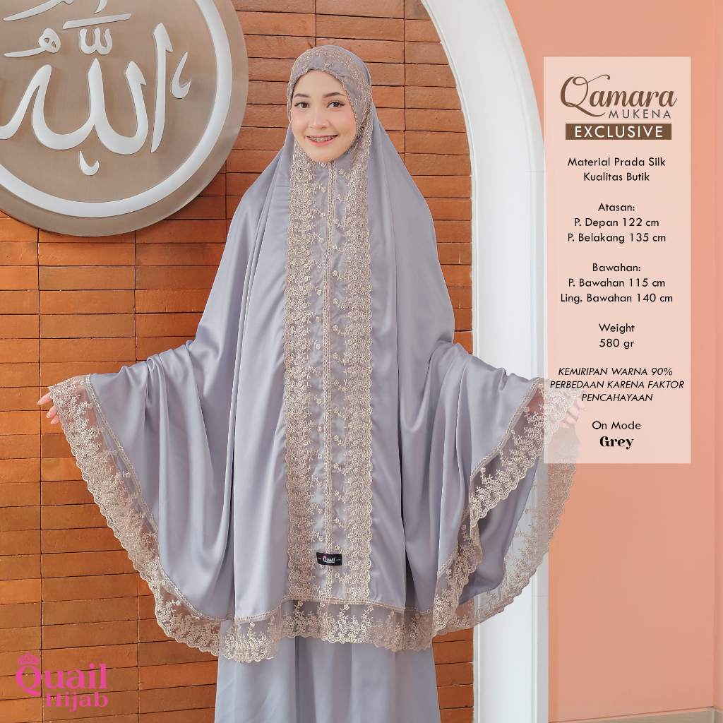 Quail Hijab - MUKENA QAMARA EXCLUSIVE ORI QUAIL PRADA SILK