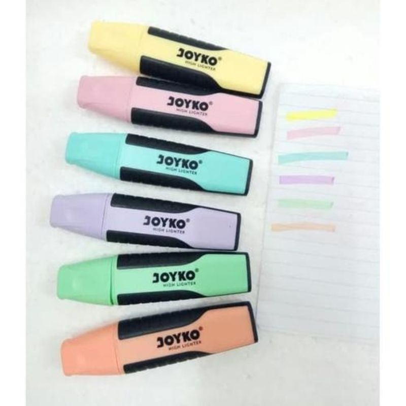 

JOYKO HIGHLIGHTER 1 SET 6PCS WARNA PASTEL