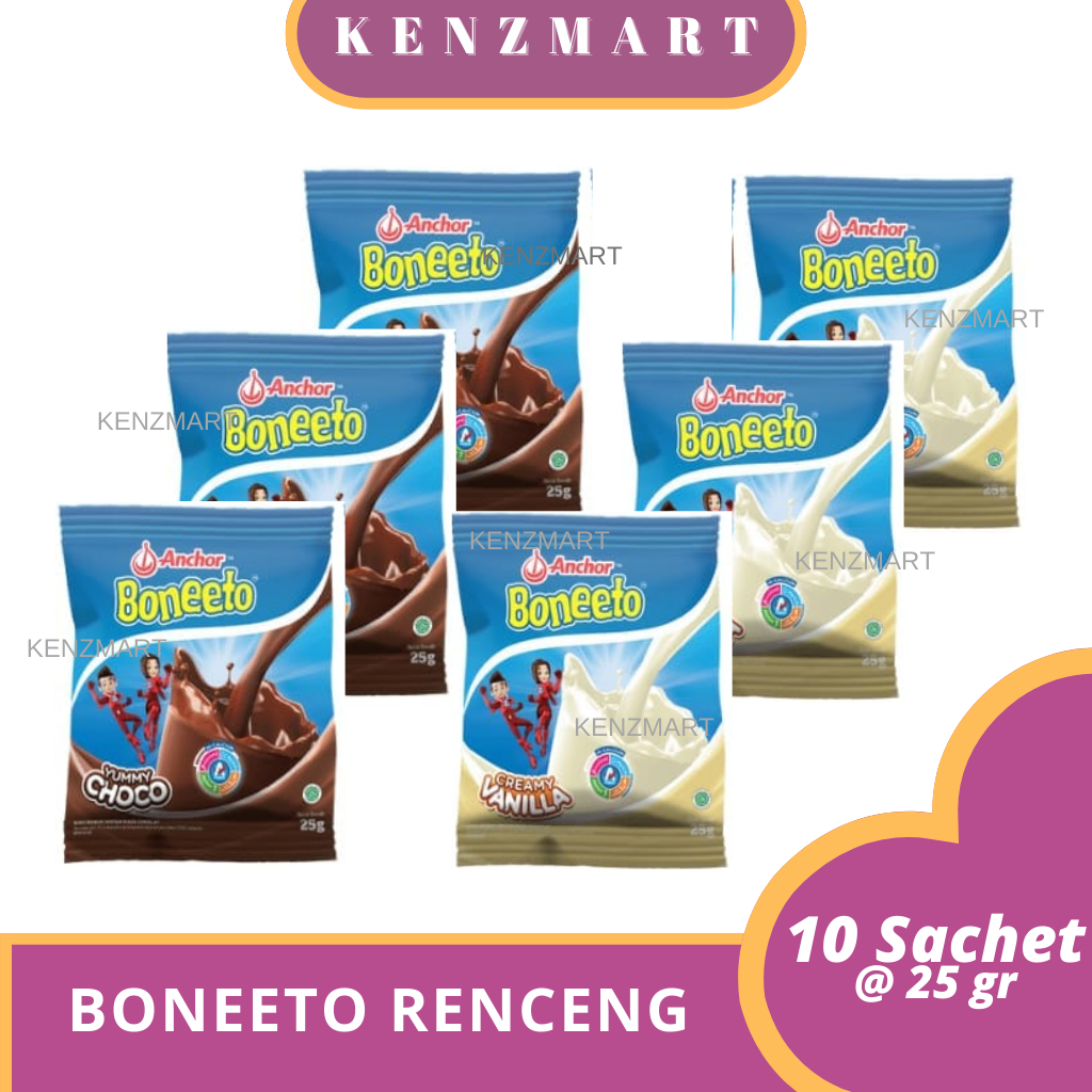 

SUSU BONEETO BONETO SACHET / RENCENG ISI 10 SACHET / NUTRISI PERTUMBUHAN ANAK UNRUK DAYA PIKIR DAN TUBUH AKTIF