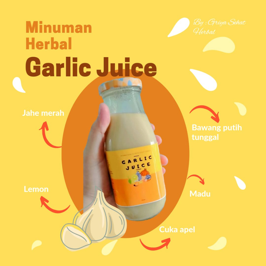 

Jus Bawang Putih Tunggal GARLIC JUICE 100% Alami Tanpa Pengawet untuk JANTUNG HIPERTRNSI KOLESTROL