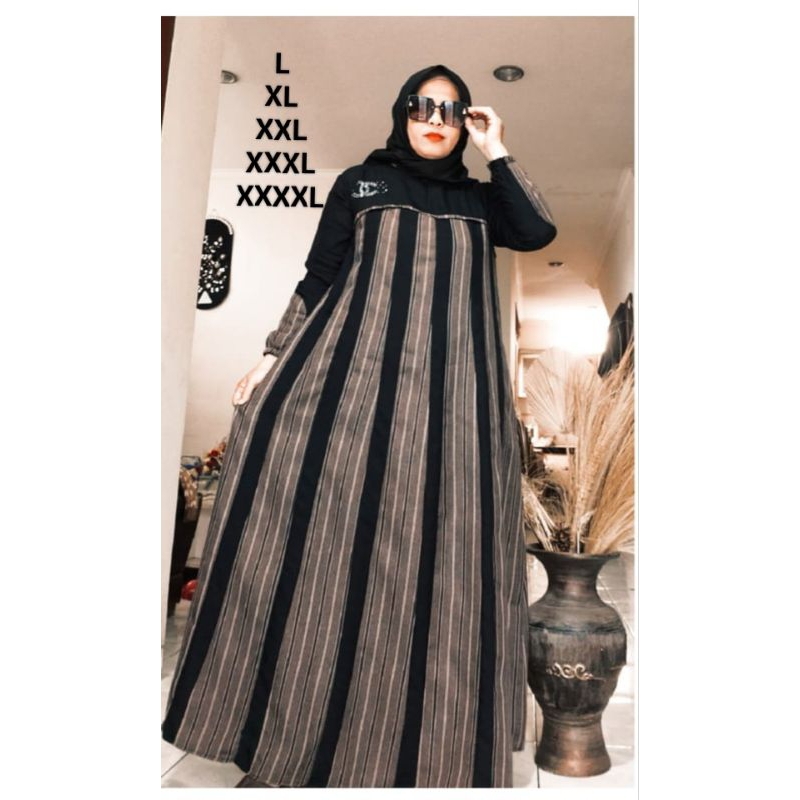 Gamis jumbo Monira  ld 140 terbaru 2023 lebaran model terbaru