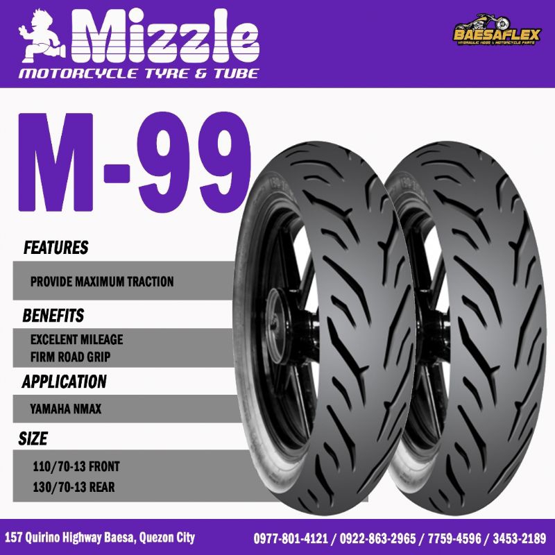 BAN NMAX RING 13 MIZZLE 130/70-13 BAN BELAKANG