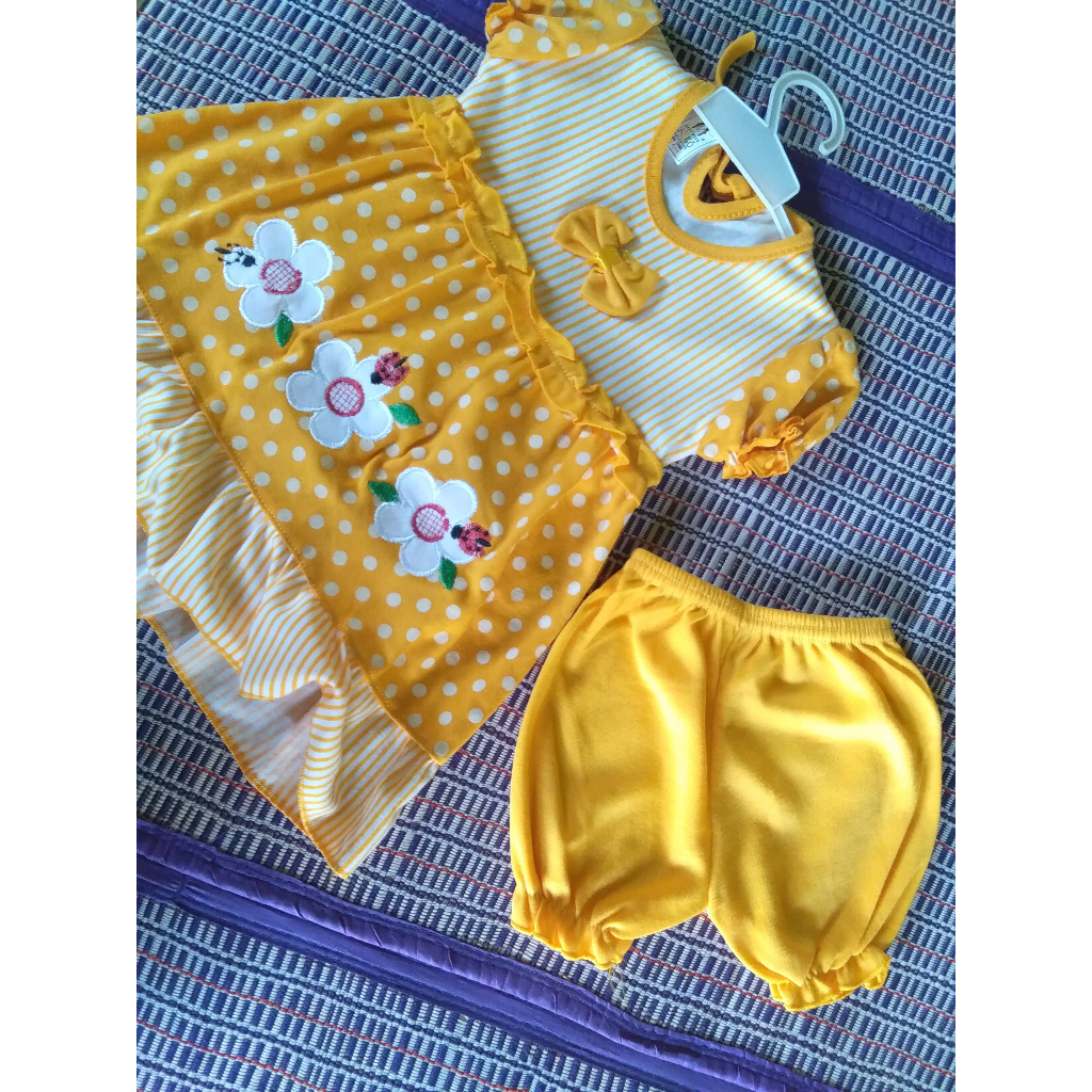 Baju bayi perempuan - Dress setelan bayi perempuan 3-6 bulan Motif Pita