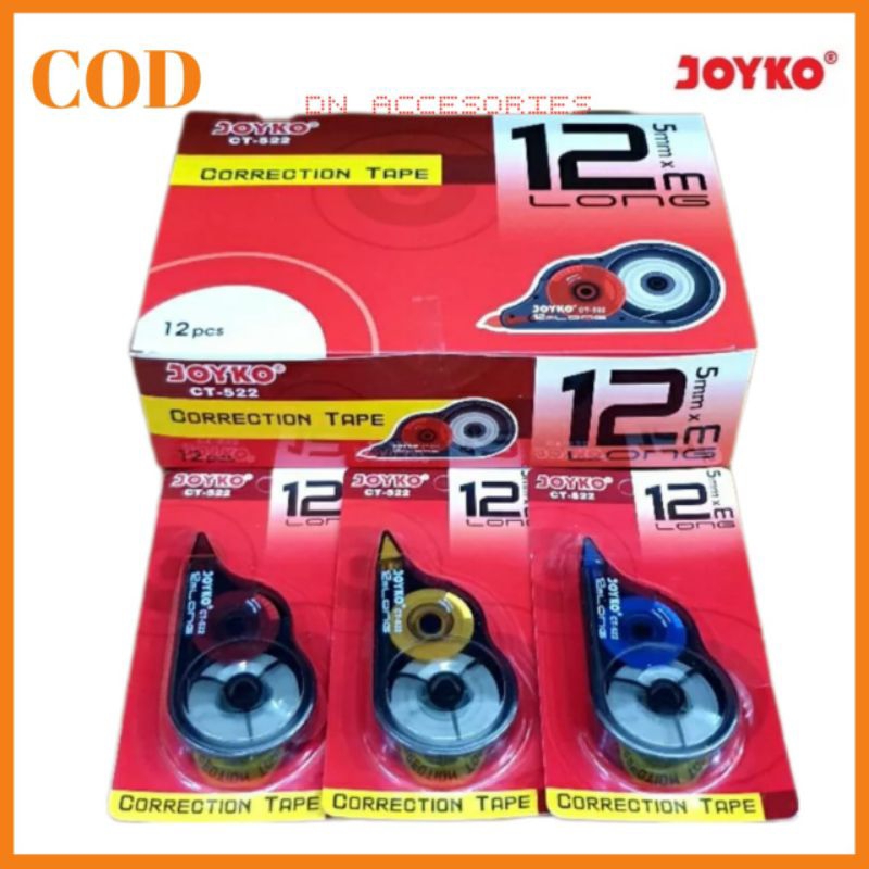 

Tipex Kertas Correction Tape Pita Koreksi Joyko CT-522