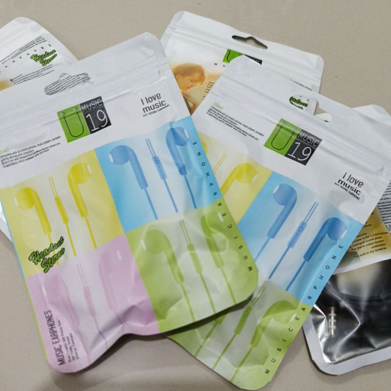 Headset Handsfree U19 Macaron (Packing Plastik)