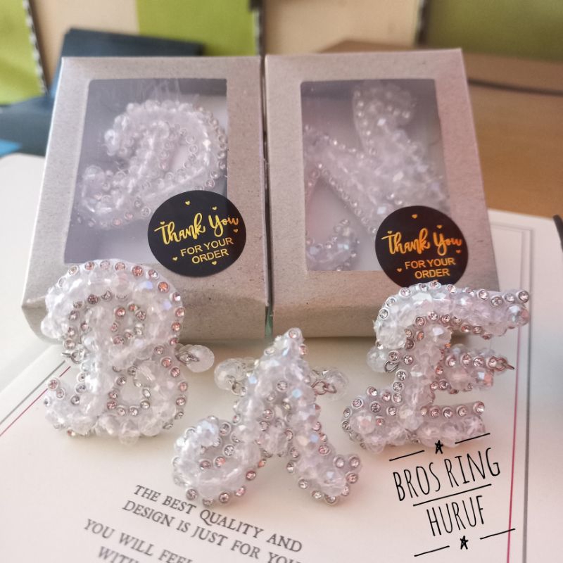 Bros ring hijab bros huruf ring hijab bros huruf kristal free box