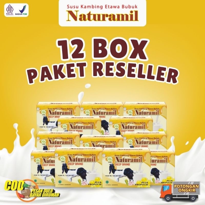 

12 BOX NATURAMIL SUSU KAMBING ETAWA BUBUK ORIGINAL MURAH ATASI NYERI LUTUT TULANG SENDI ASAM URAT BATUK MENAHUN ASMA PARU-PARU
