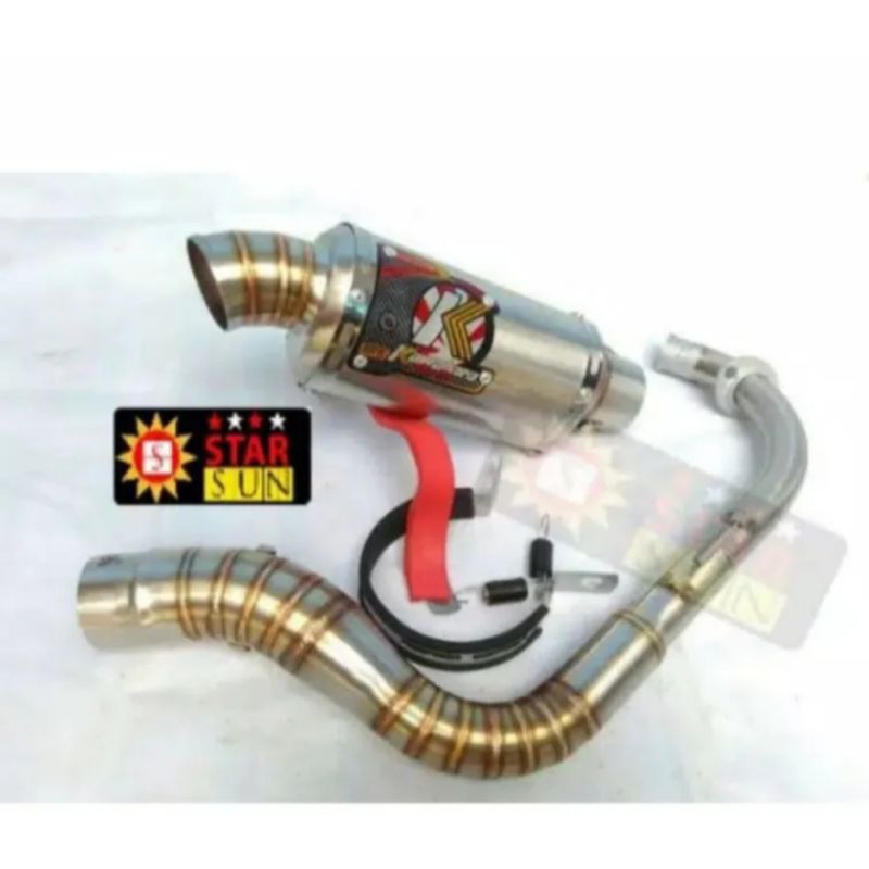 KNALPOT RACING KAWAHARA OVAL PANJANG 20cm BUAT MOTOR BEAT SECOOPY VARIO 110 Mio sporty Mio soul Mio 