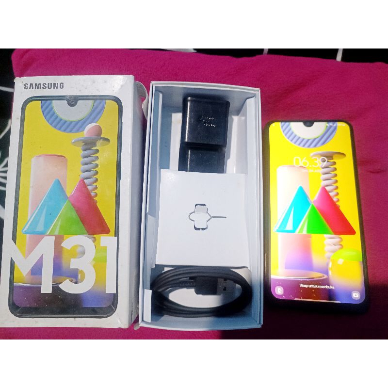 Samsung M31 RAM 6/128 GB Fullset Second Ex Garansi Sein