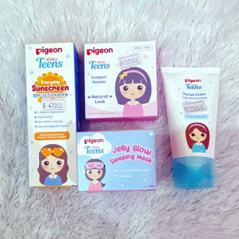 Paket Pigeon teens Bright isi 4 - Skincare