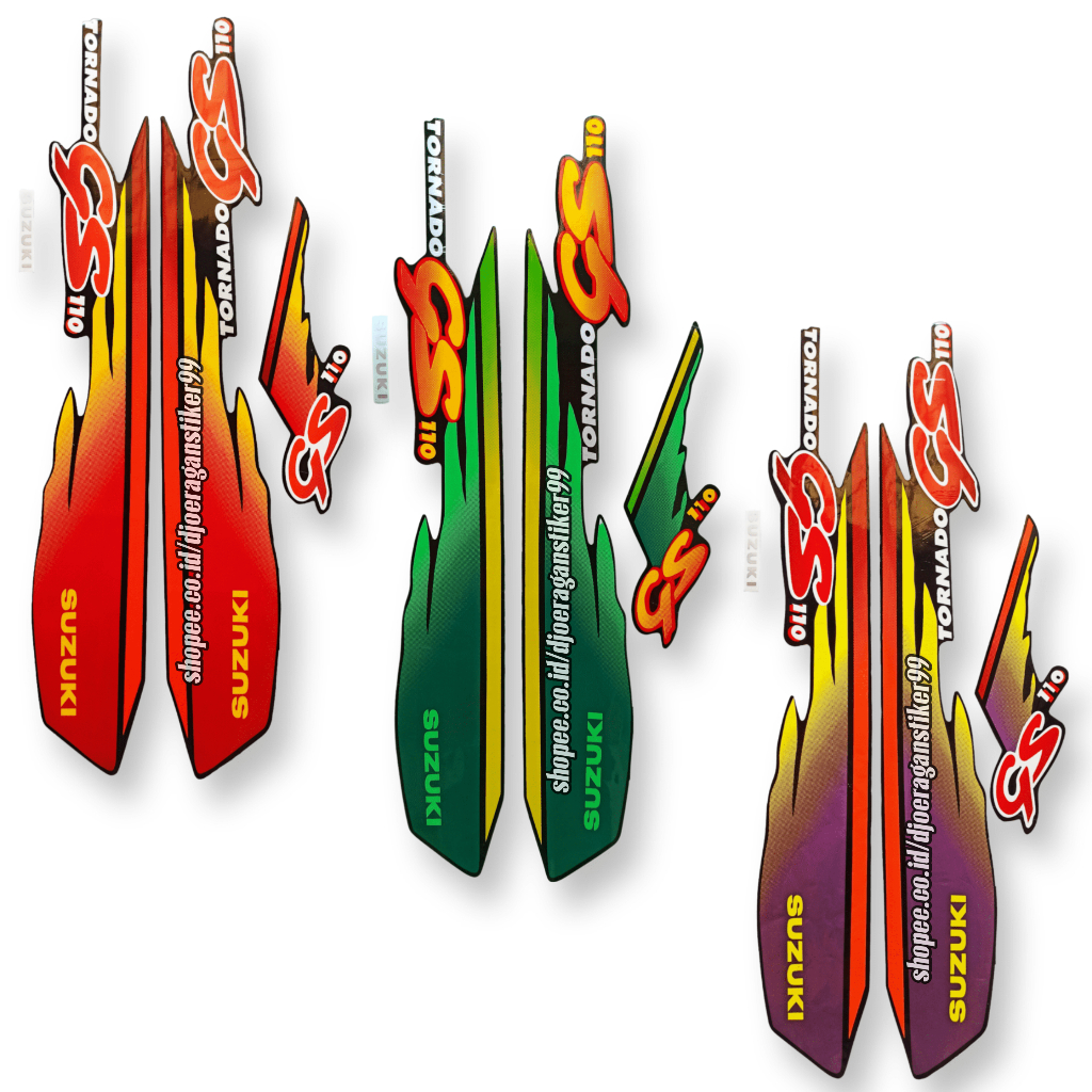 stiker striping suzuki gs tornado 1997, striping gs tornado, stiker gs tornado 1997
