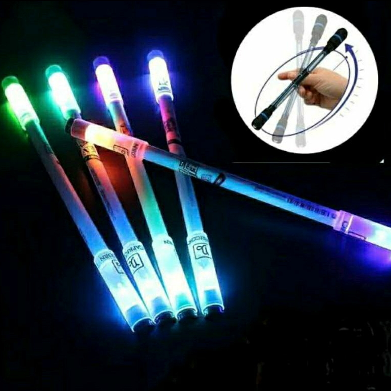Pen Spinner Led Pulpen Spinning Menyala Lampu