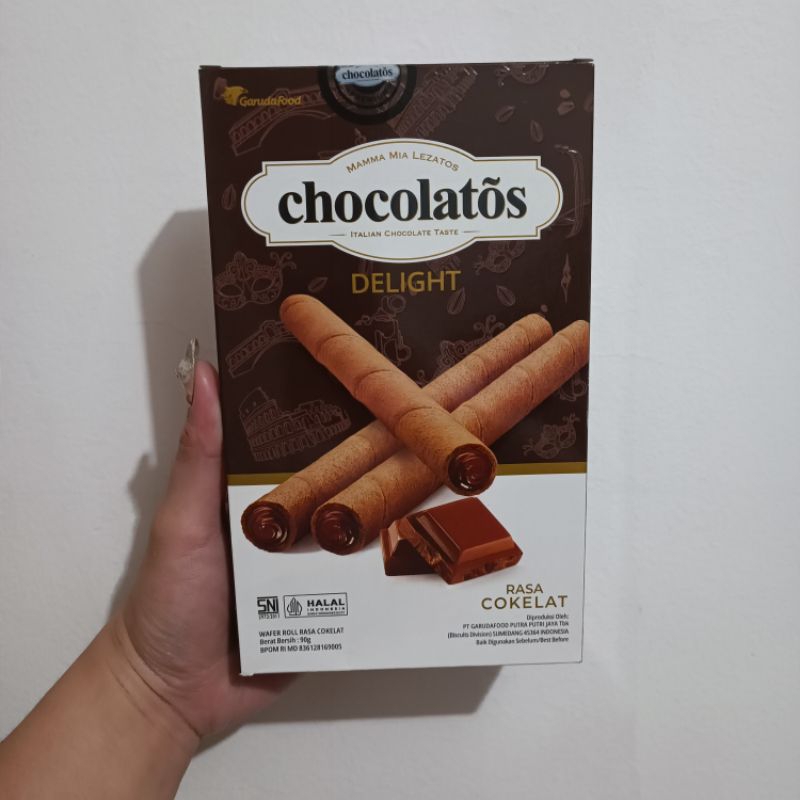 

Snack Indonesia - Chocolatos Delight Wafer Roll Coklat 90gr