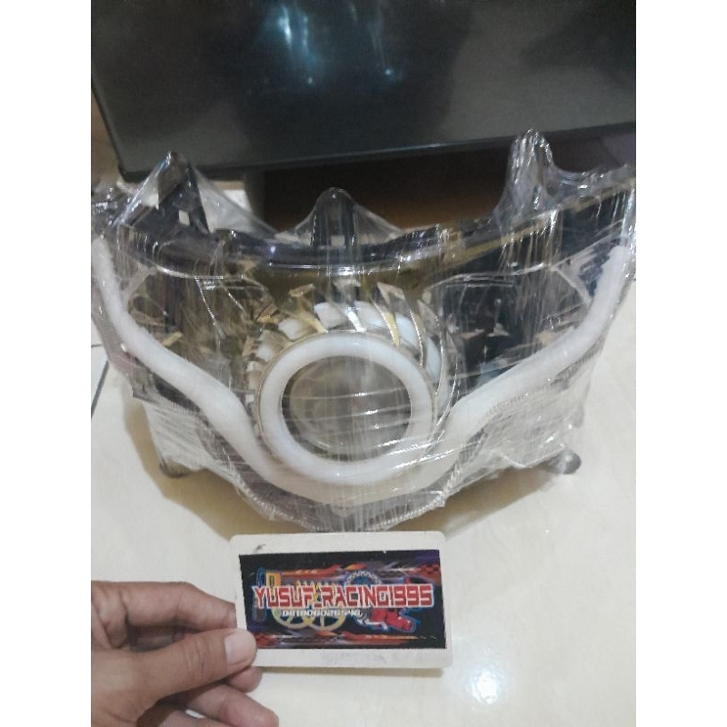 reflektor mika lampu depan mio soul GT 125 model custom projie plus alis ,,warna alis bisa rekues