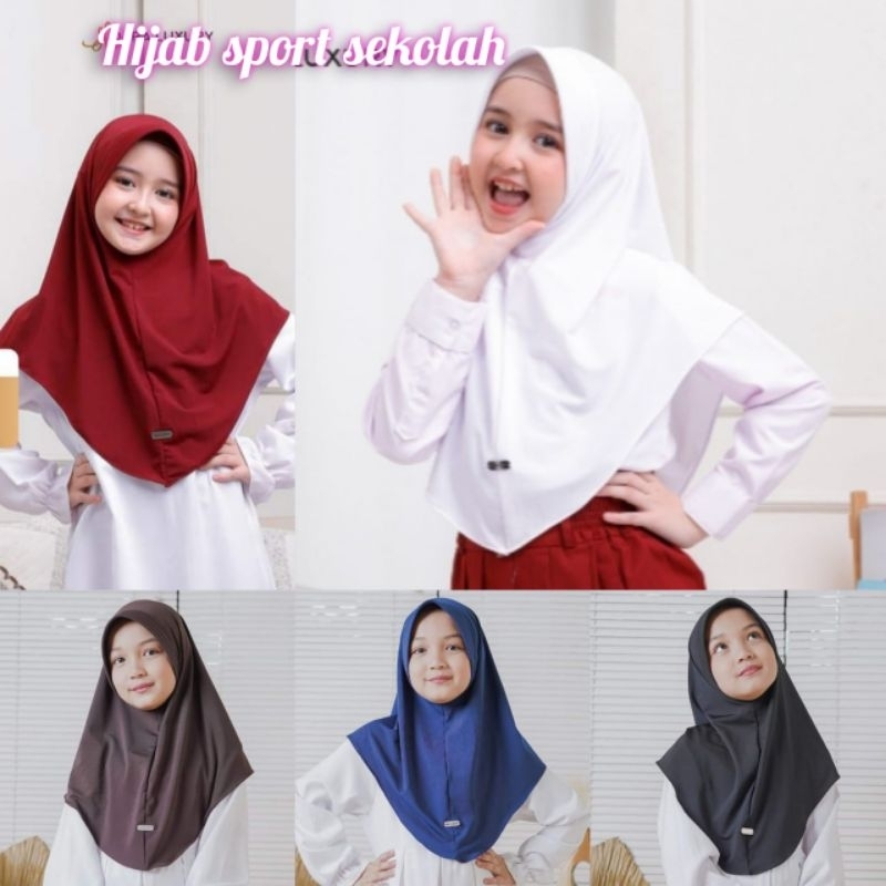 hijab sport sekolah/kerudung sekolah anak