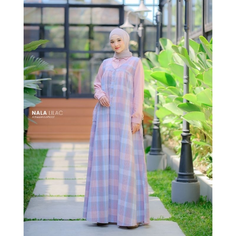 Gamis Katun Lana Lilac by Adreanna
