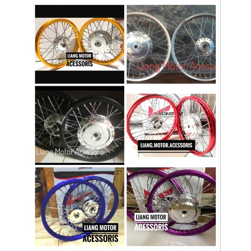 Sepaket Velg Ring 14 Tromol Set Jari2 - Beat/Scoopy/Spacy/Vario110/125/150/Mio/Fino/Xeon/Mio/125/M3/