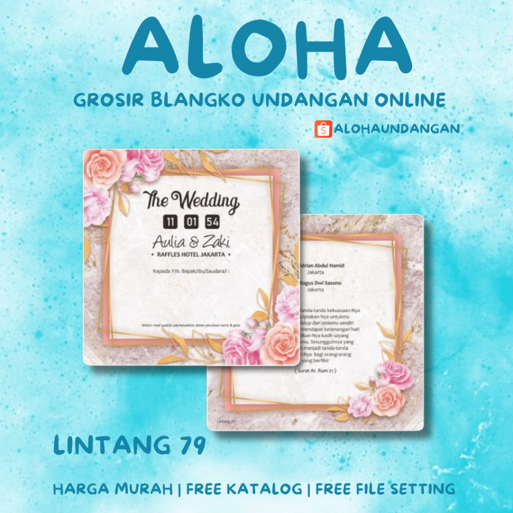 BLANGKO UNDANGAN NIKAH MURAH LINTANG 79 | Aloha Undangan