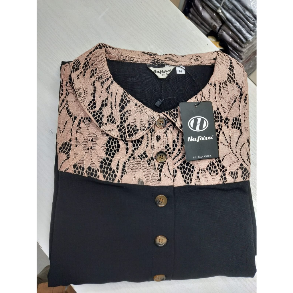 Gamis Hitam brukat