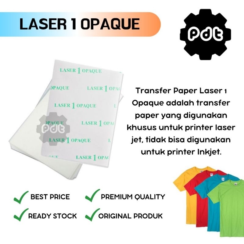 

Transfer Paper Laser One Opaque A4 termurah