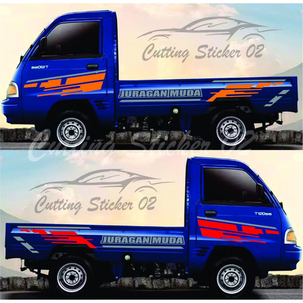 Stiker Cutting Mobil Pick Up Juragan Muda Stiker Mobil Pick Up Colt T120ss