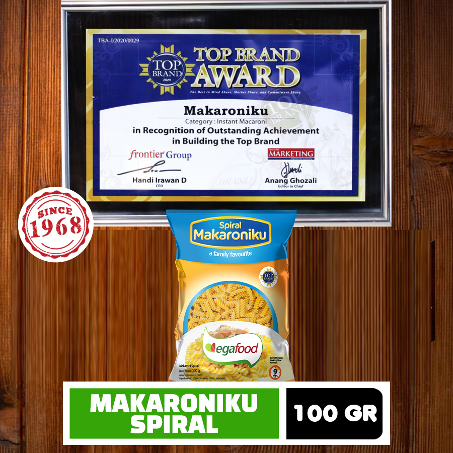 

Makaroniku Spiral Kemasan 100 GRAM (NON PACKING)