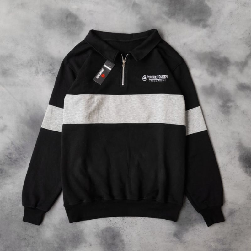 GENIOUS SWEATSHIRT HALFZIP VINTAGE - BASIC SWEATSHIRT