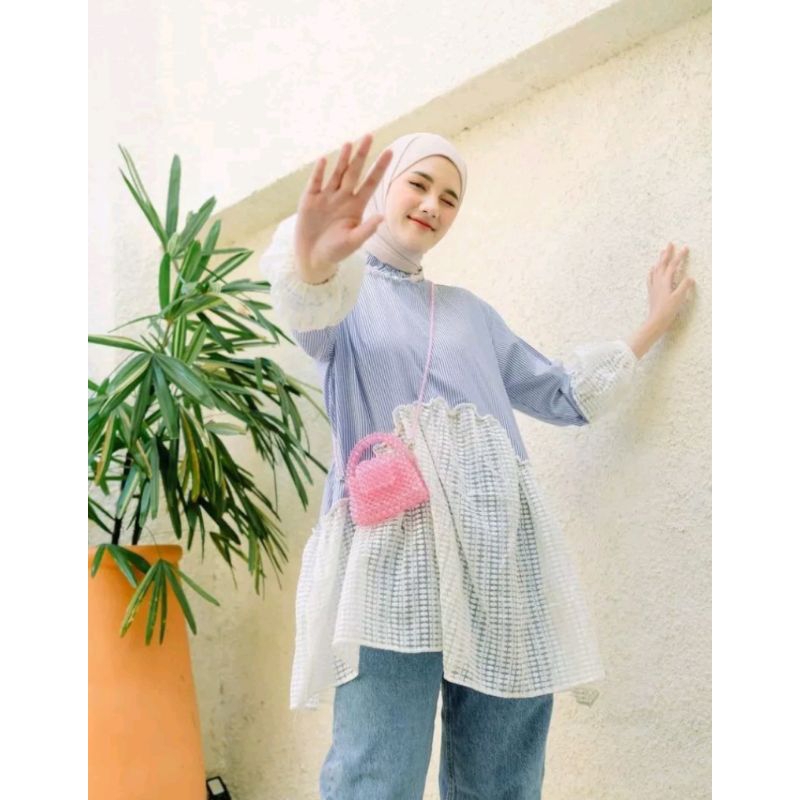 FREEBOOKED MELODY STRIPE NAVY BY HAIDEEORLIN