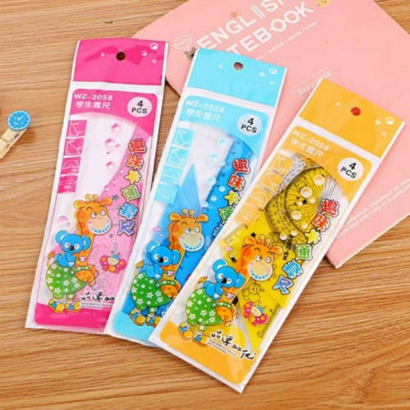 

Penggaris Sekolah - Penggaris Anak - Penggaris Plastik 1 Set 4 Model Bentuk Hewan Jerapah Kartun Lucu 15 Cm Giraffe Ruler - stationary anak