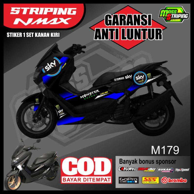 TERBARU STRIPING NMAX OLD 2015 2016 2017 2018 2019 STIKER SETIKER STICKER SETICKER SETRIP STRIP LIS 