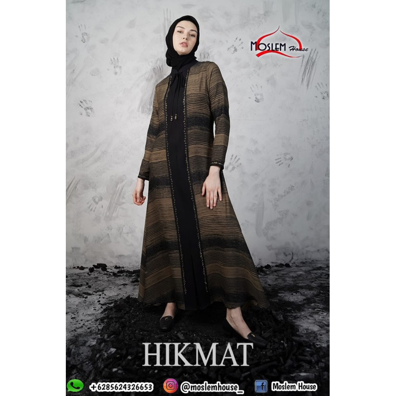Baju gamis abaya hikmat terbaru A3385-06