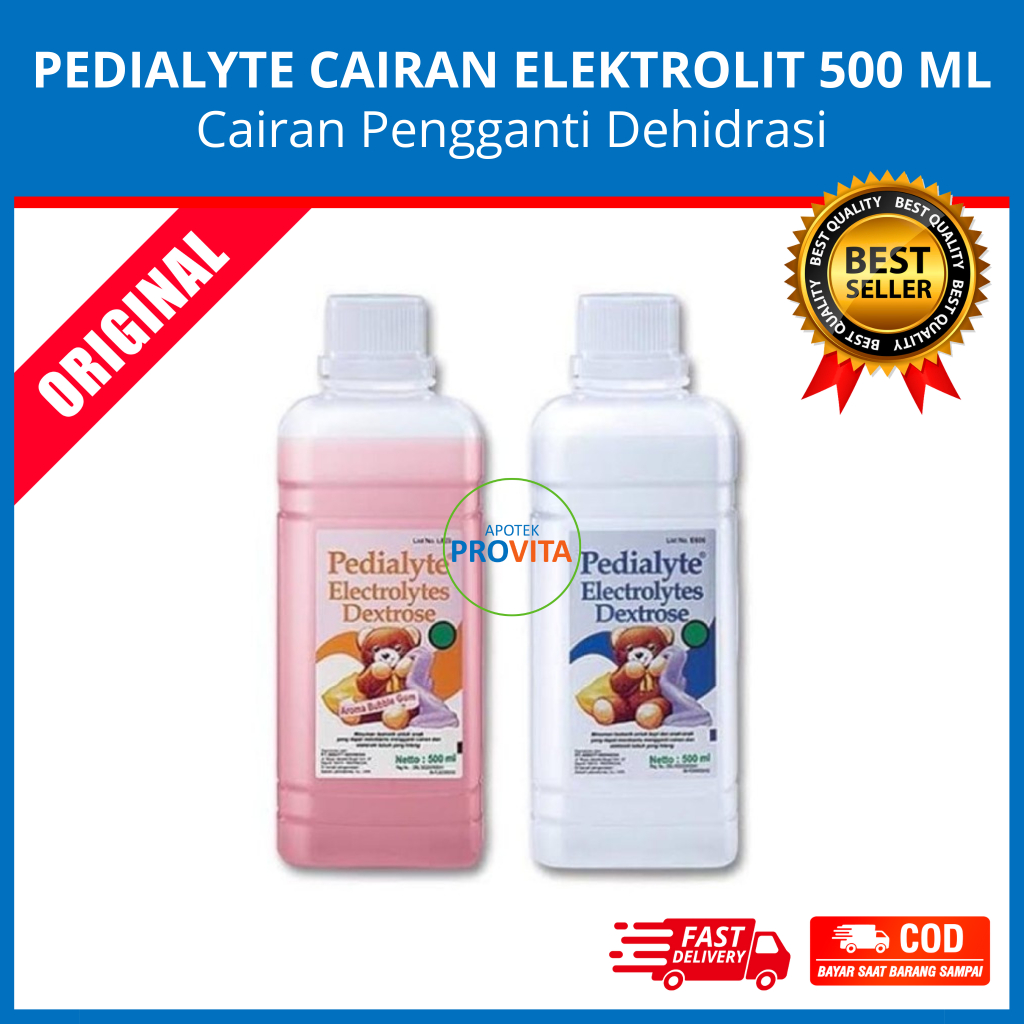 PEDIALYTE ELECTROLYTES DEXTROSE 500 ML - Larutan Elektrolit / Pengganti Cairan Tubuh Akibat Diare / 