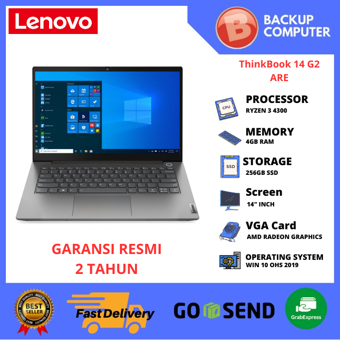 LAPTOP LENOVO Thinkbook G2 14 ARE 20VF003XID Ryzen 3-4300