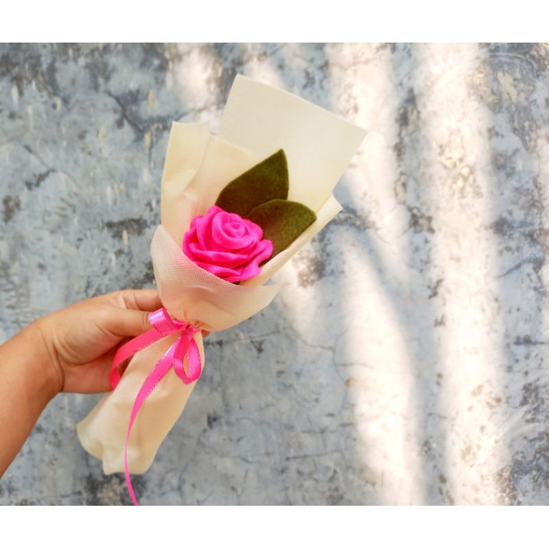 Buket Bunga Flanel Satuan | bouquet murah | buket wisuda | hadiah buket