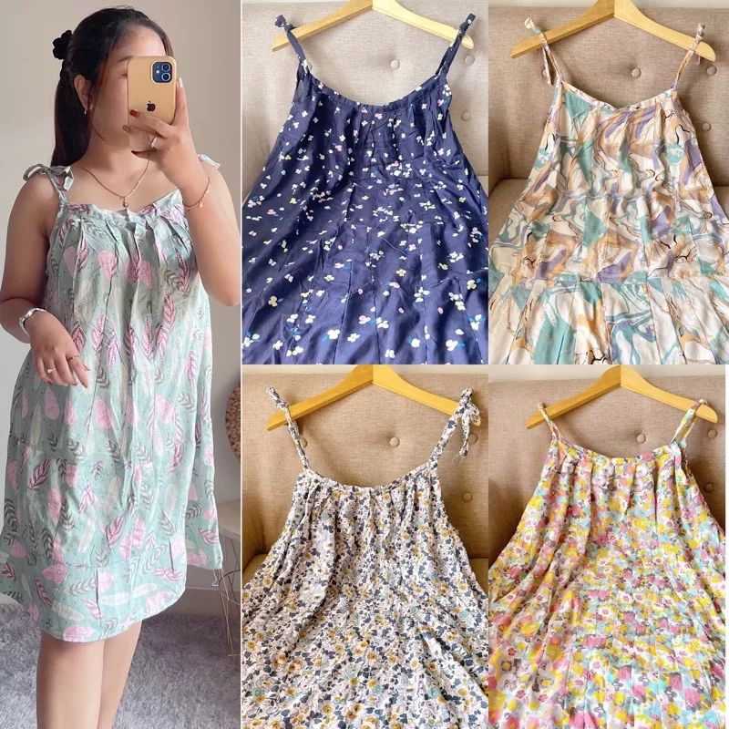 Daster Sambung Tali Pita Pundak Bahan Rayon