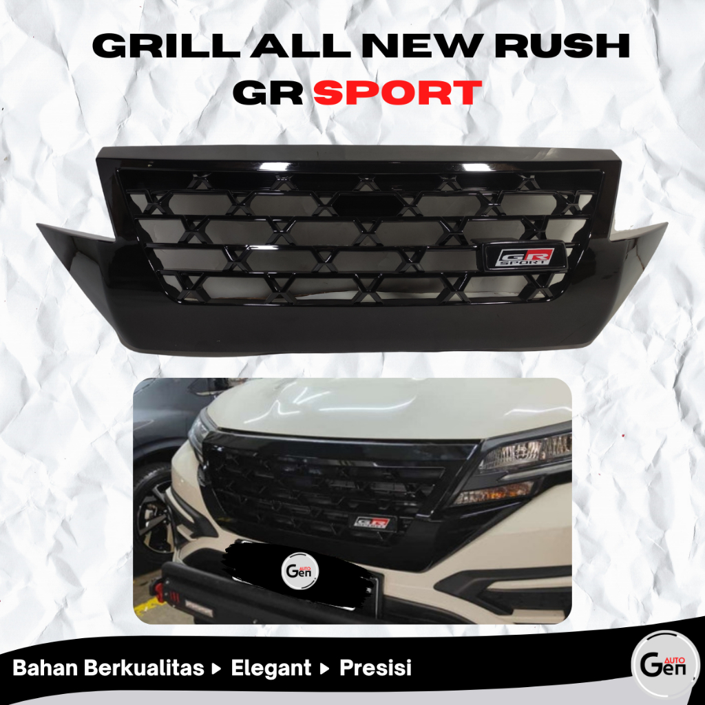 Grill Sporty All New Rush GR Sport - Hitam Glossy