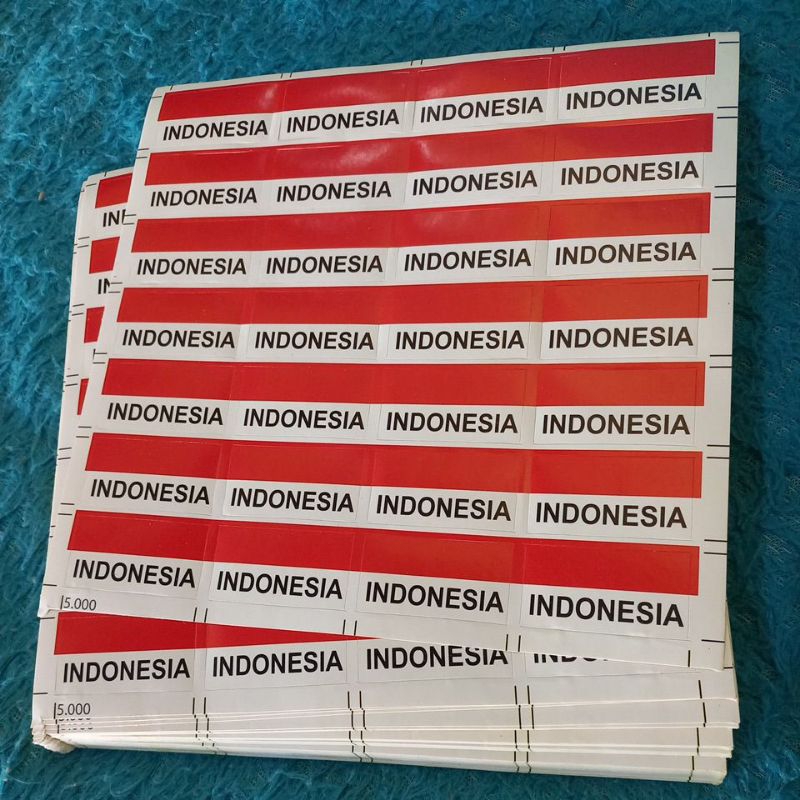 

STIKER PIPI INDONESIA 2X4 CM isi 28pc